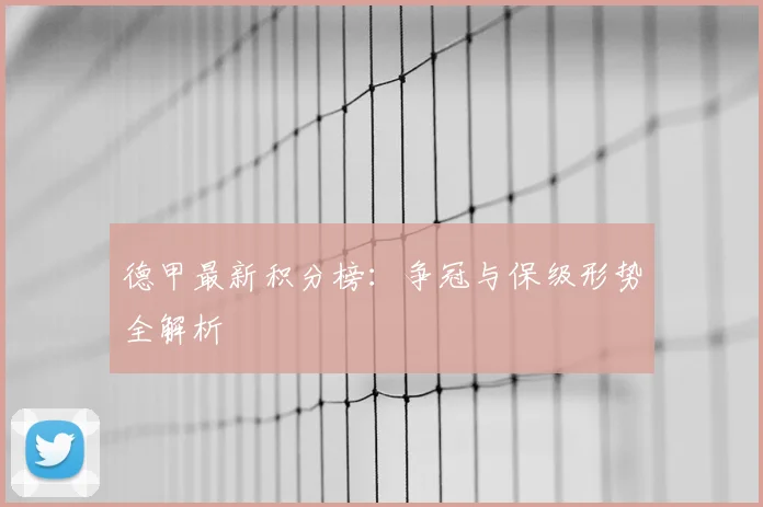 德甲最新积分榜：争冠与保级形势全解析
